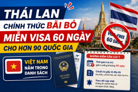 Thái Lan chính thức bãi bỏ miễn visa 60 ngày cho hơn 90 quốc gia — Việt Nam nằm trong danh sách